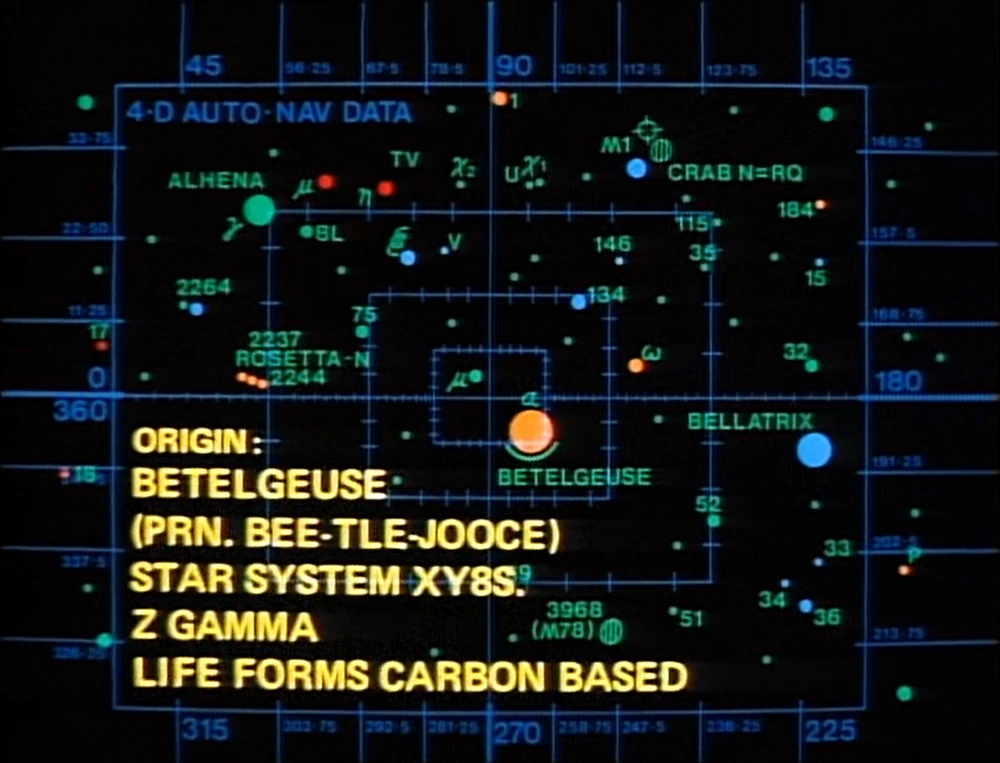 Betelgeuse, the region Ford Prefect called home before he got stuck researching Earth